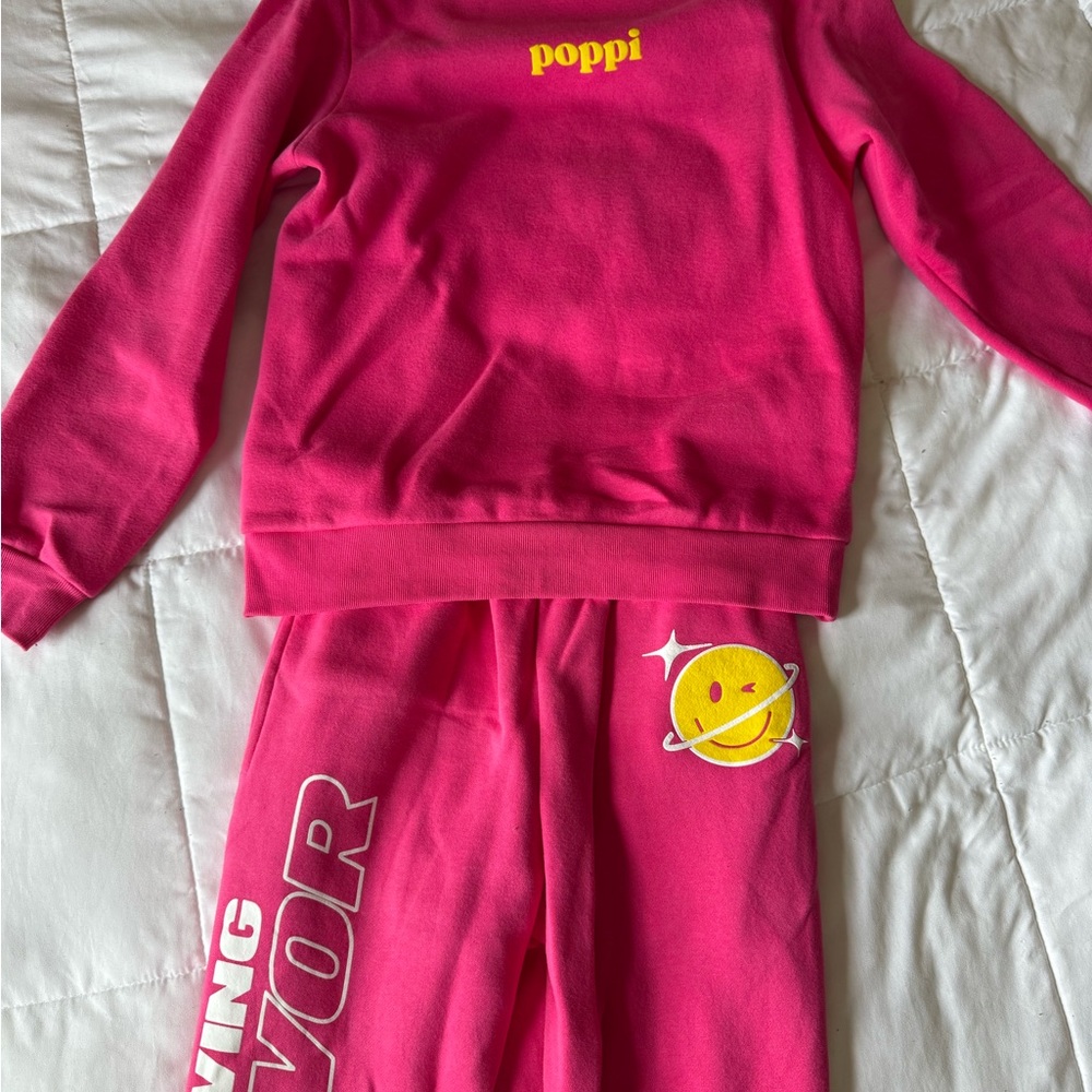 Poppi x Target matching sweatsuit hot pink size small
